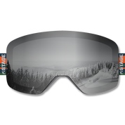 Adaptive Sports Partners Frameless Prop Ski Goggle - Mirror Chrome Smoke Lens