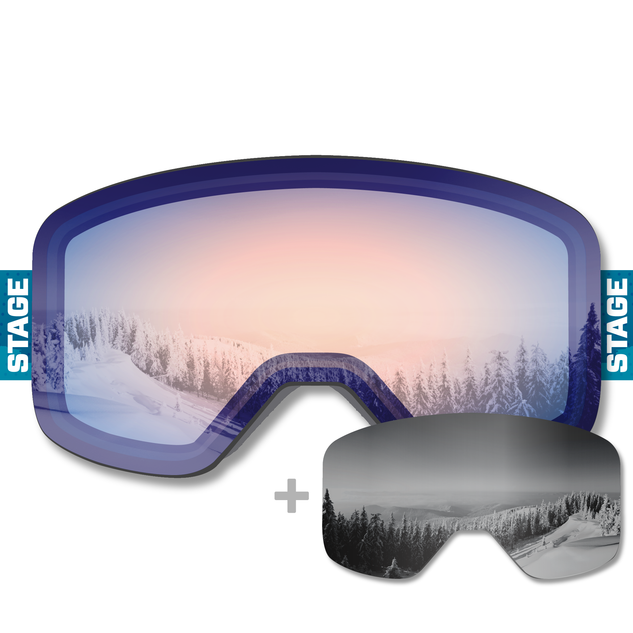 Allina Health Propnetic - Magnetic Ski Goggle + Bonus Lens