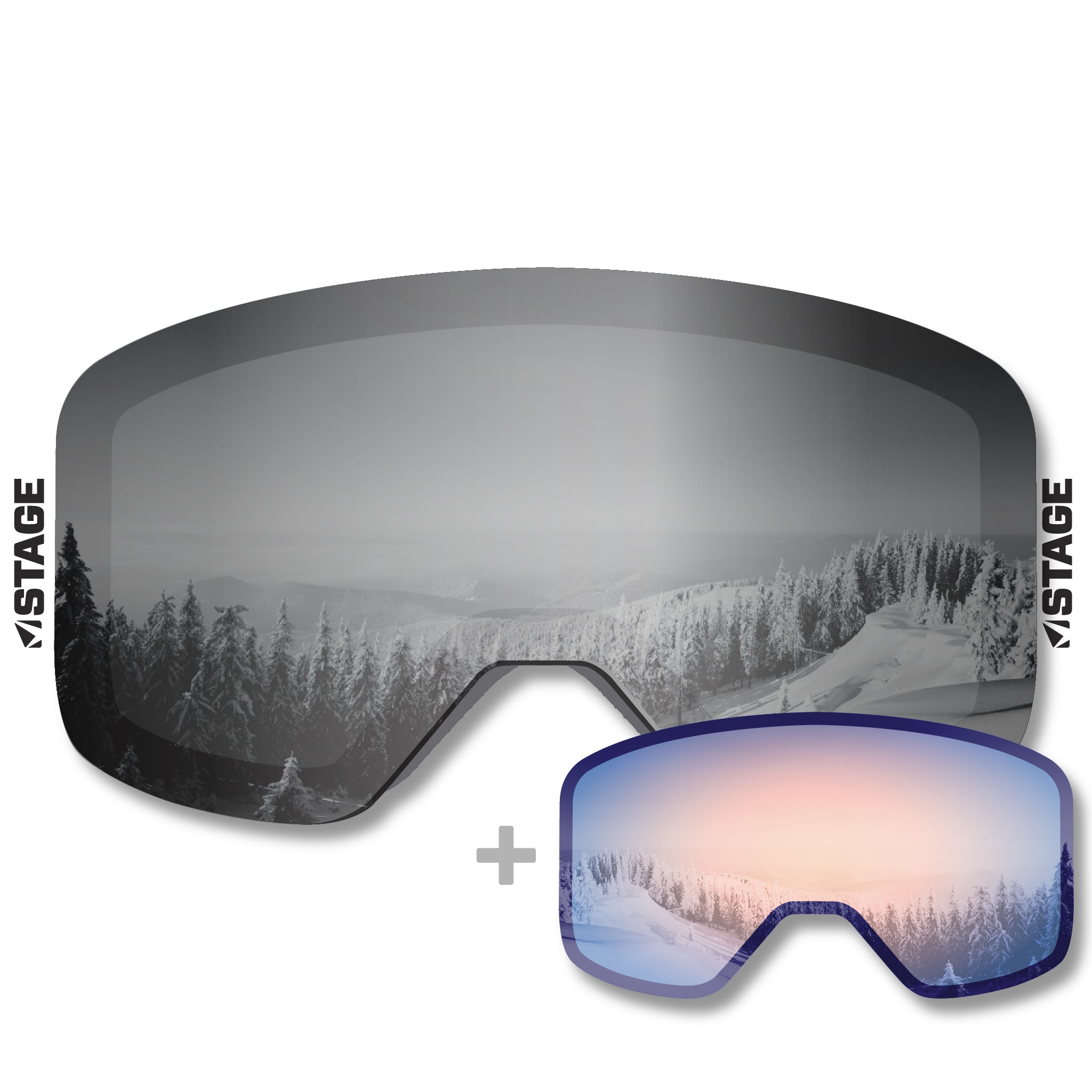 BRASS Propnetic - Magnetic Ski Goggle + Bonus Lens
