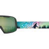 STAGE Big Punk Ski Goggle with Green Revo lens and Disco Yeti strap.