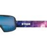 STAGE Big Punk Ski Goggle with Blue Revo lens and Purple Galaxy strap