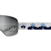 Friends of Bridgeport Avalanche Center Frameless Prop Ski Goggle - Mirror Chrome Smoke Lens