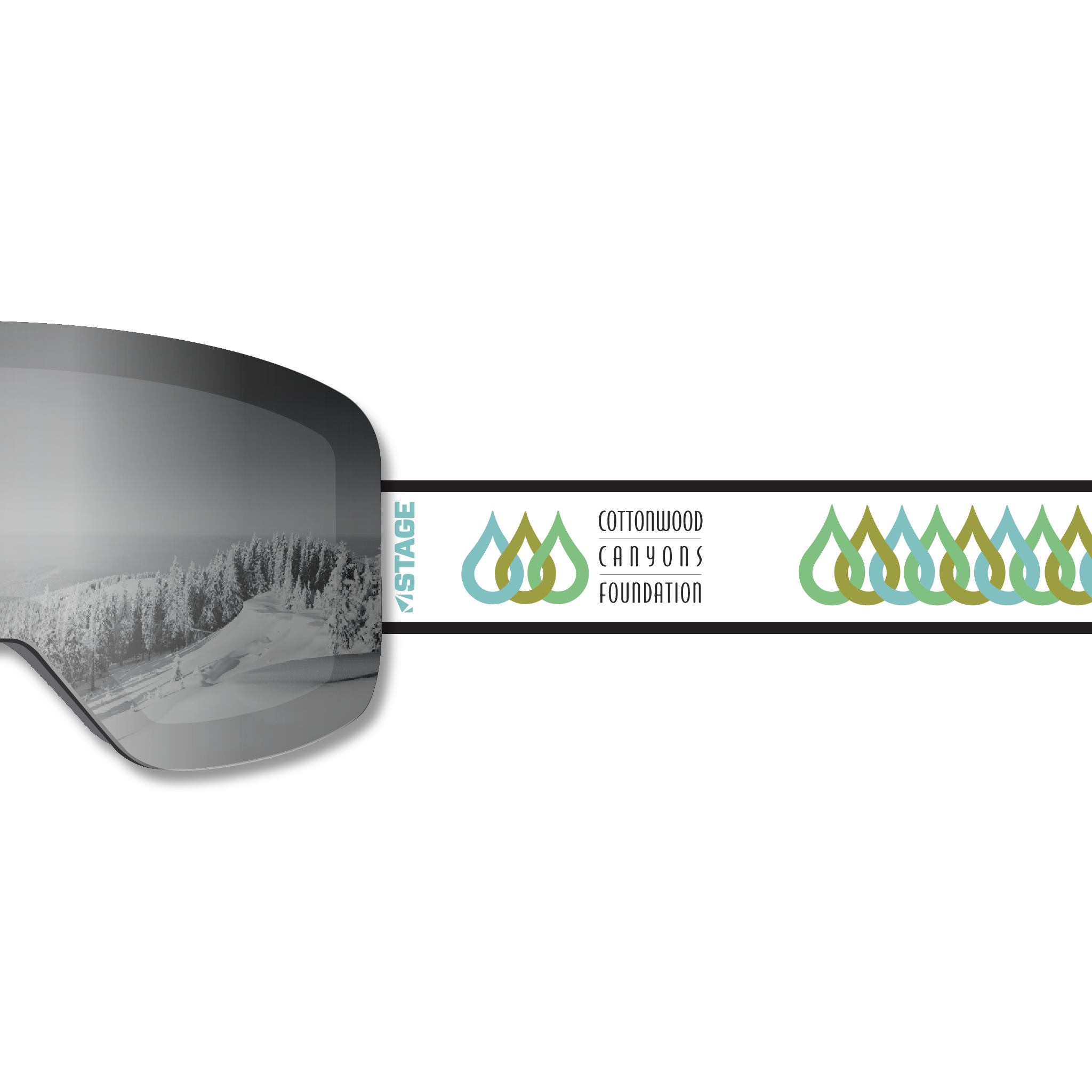 Cottonwood Canyons Foundation Frameless Prop Ski Goggle - Mirror Chrome Smoke Lens
