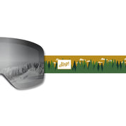 Frameless Prop Ski Goggle - Mirror Chrome Smoke Lens