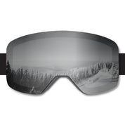 Frameless Prop Ski Goggle - Mirror Chrome Smoke Lens