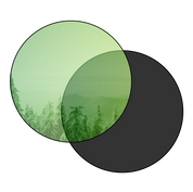 A graphic illustration showing the Green Revo outer ski lens against the Smoke inner ski lens