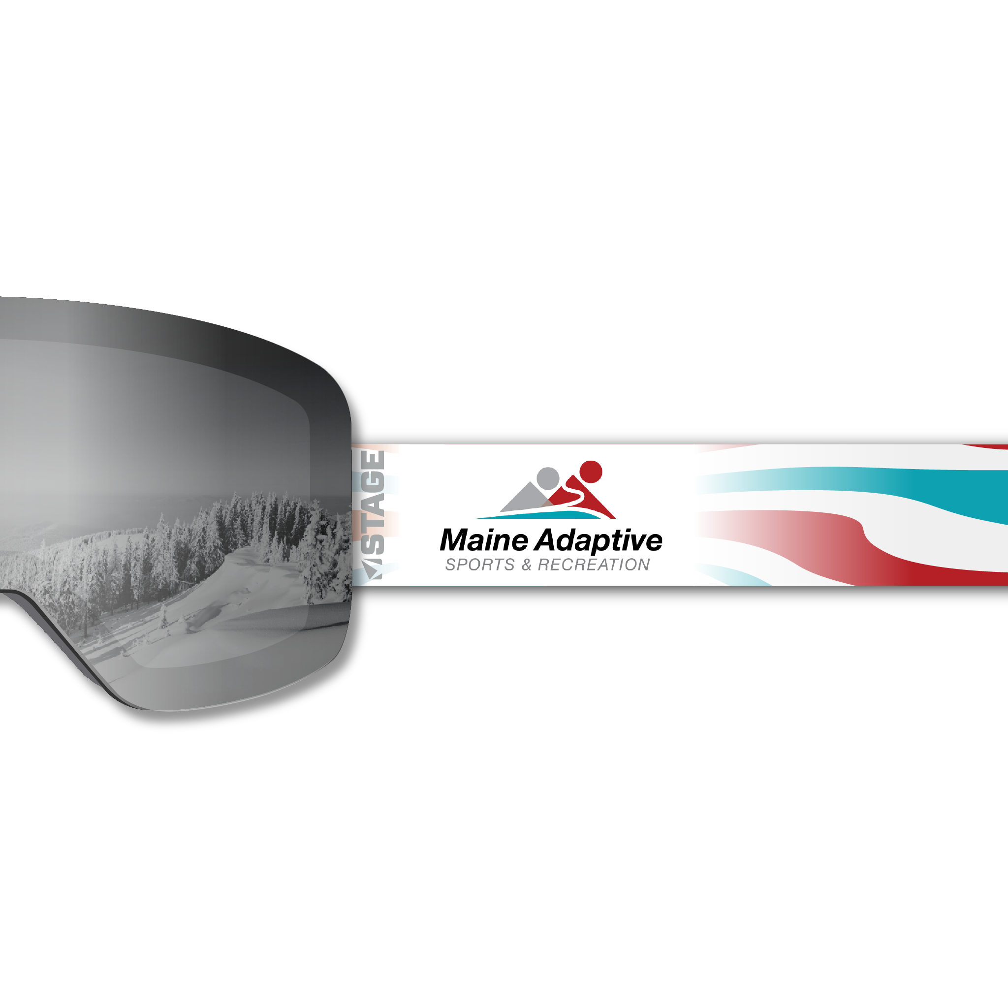 Maine Adaptive Frameless Prop Ski Goggle - Mirror Chrome Smoke Lens
