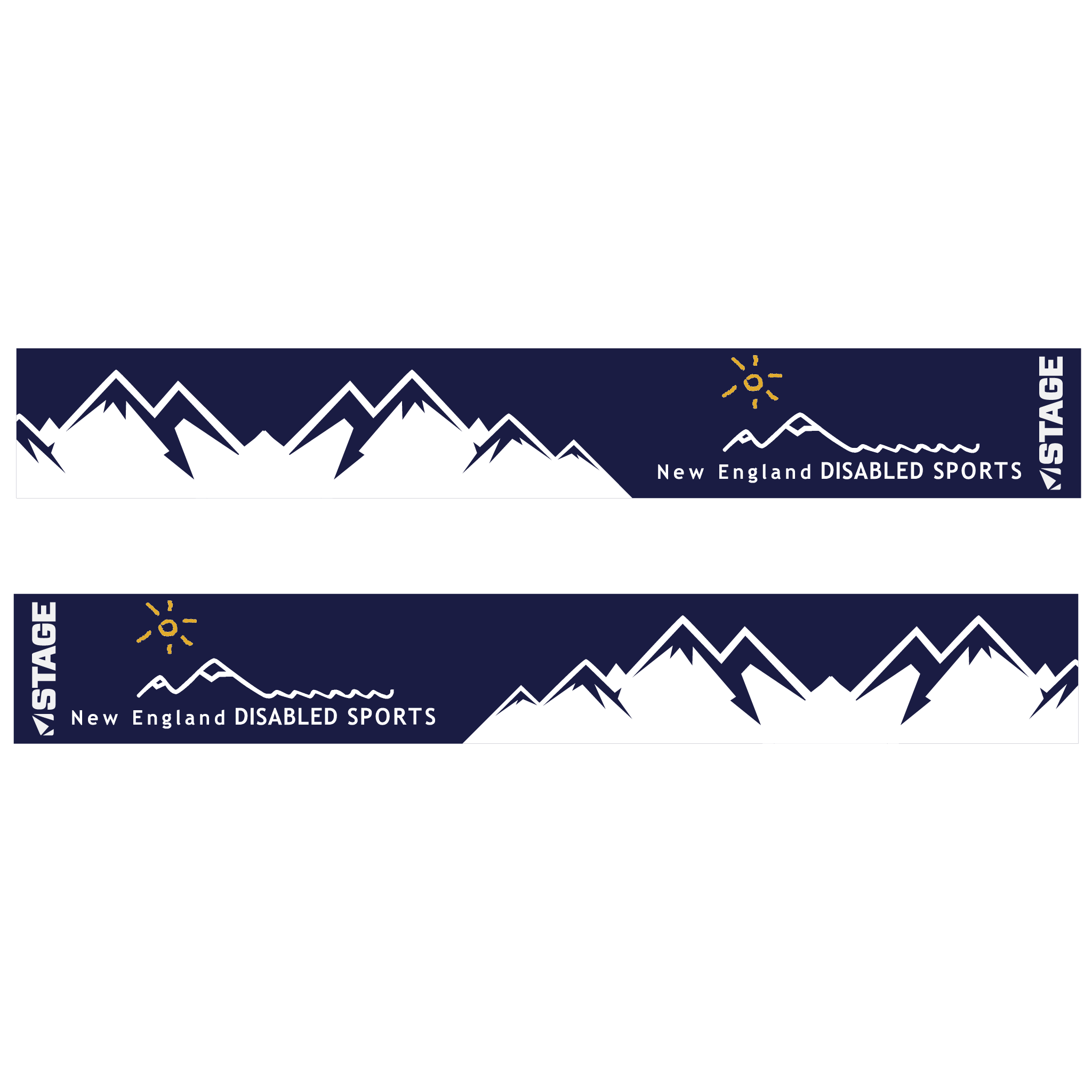 New England Disabled Sports Frameless Prop Ski Goggle - Mirror Chrome Smoke Lens