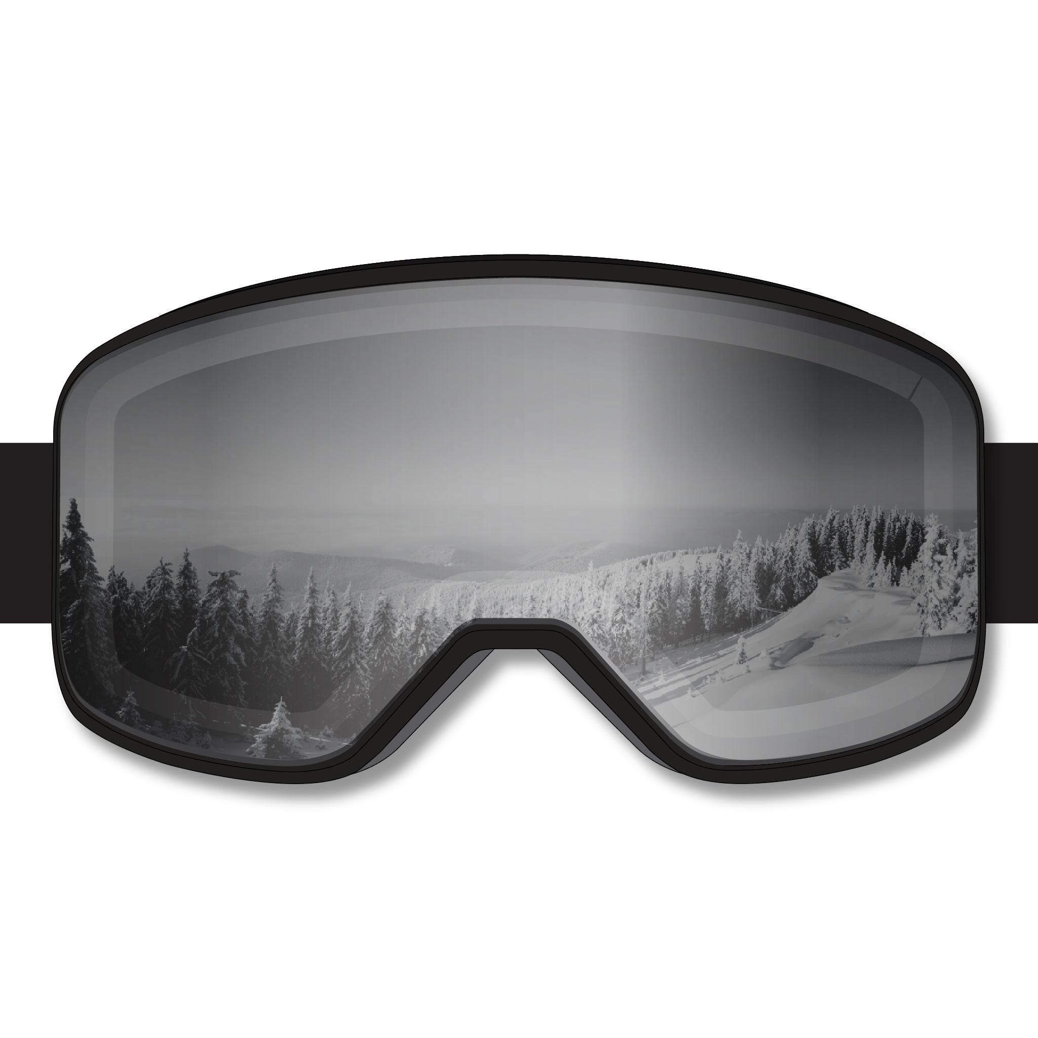black snowboard goggles Prop Ski Goggle - Black Frame - Mirror Chrome Smoke Lens