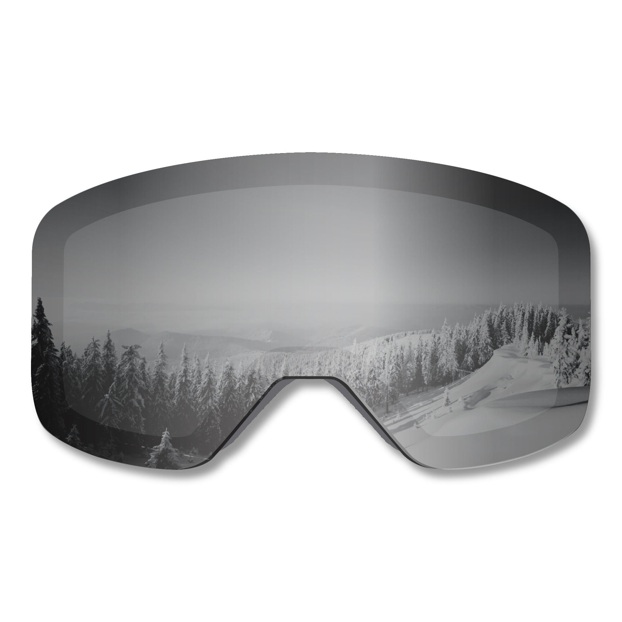 Product shot of the STAGE Propnetic Mirror Chrome lens for the STAGE Propnetic Magnetic Ski Goggle.