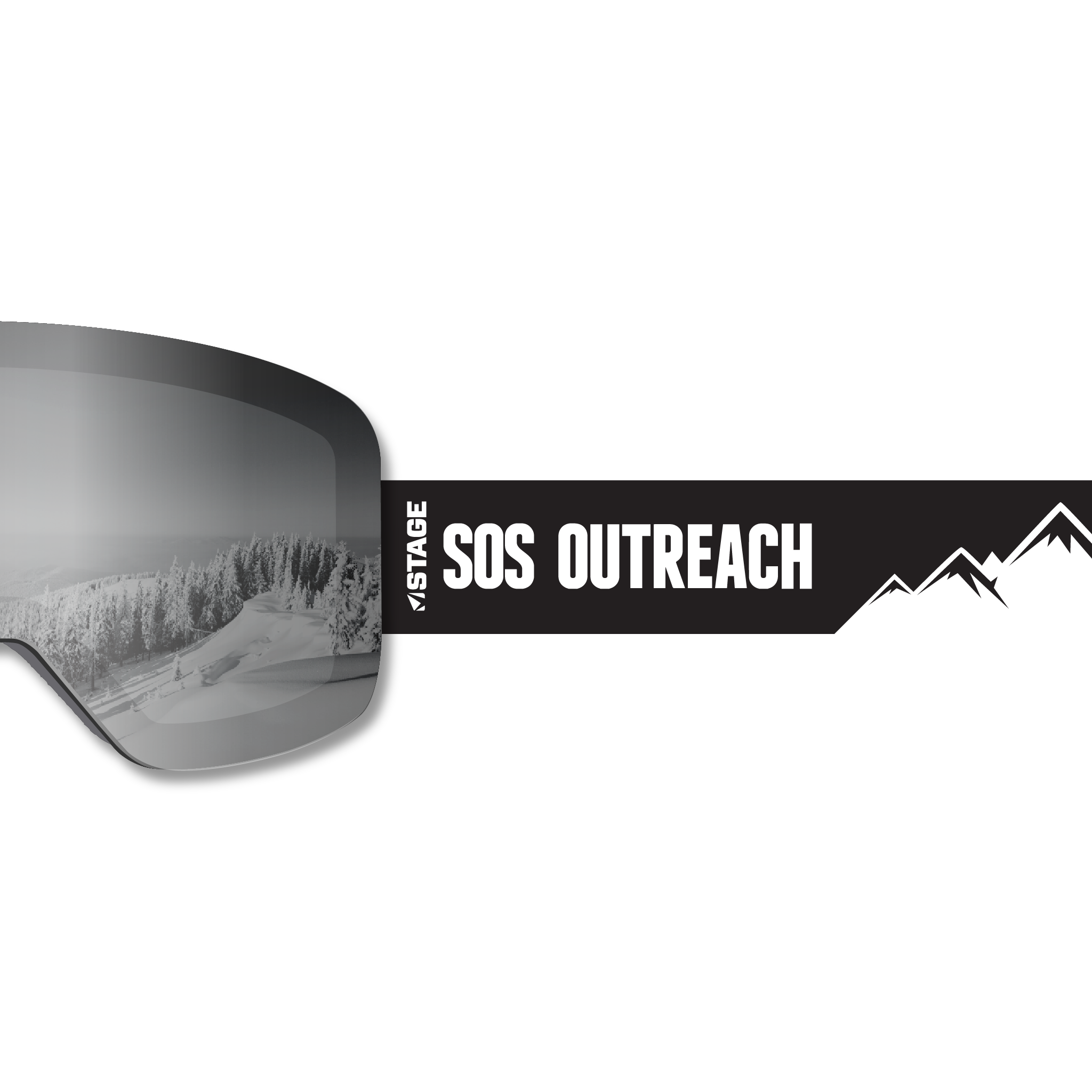 SOS Outreach Frameless Prop Ski Goggle - Mirror Chrome Smoke Lens