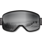 Share Winter Foundation Prop Ski Goggle - Black Frame w/ Mirror Chrome Lens - Adult Universal