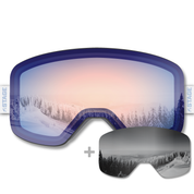 Wasatch Mountain Institute Propnetic - Magnetic Ski Goggle + Bonus Lens