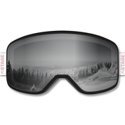 Whaleback Mountain Prop Ski Goggle - Black Frame w/ Mirror Chrome Lens - Adult Universal