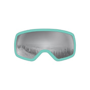 STAGE 8Track Ski Goggle w/ Chrome Smoke Lens and Teal Frame - Fits teens, ages 9 -13. Youth ski goggle.