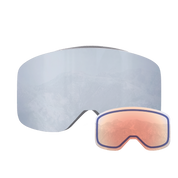 STAGE Propnetic, magnetic ski goggle features two lenses, a Chrome Mirror Smoke lens for Sunny Days, and our best-selling goggle lens: the Detector, for Cloudy / stormy ski days.