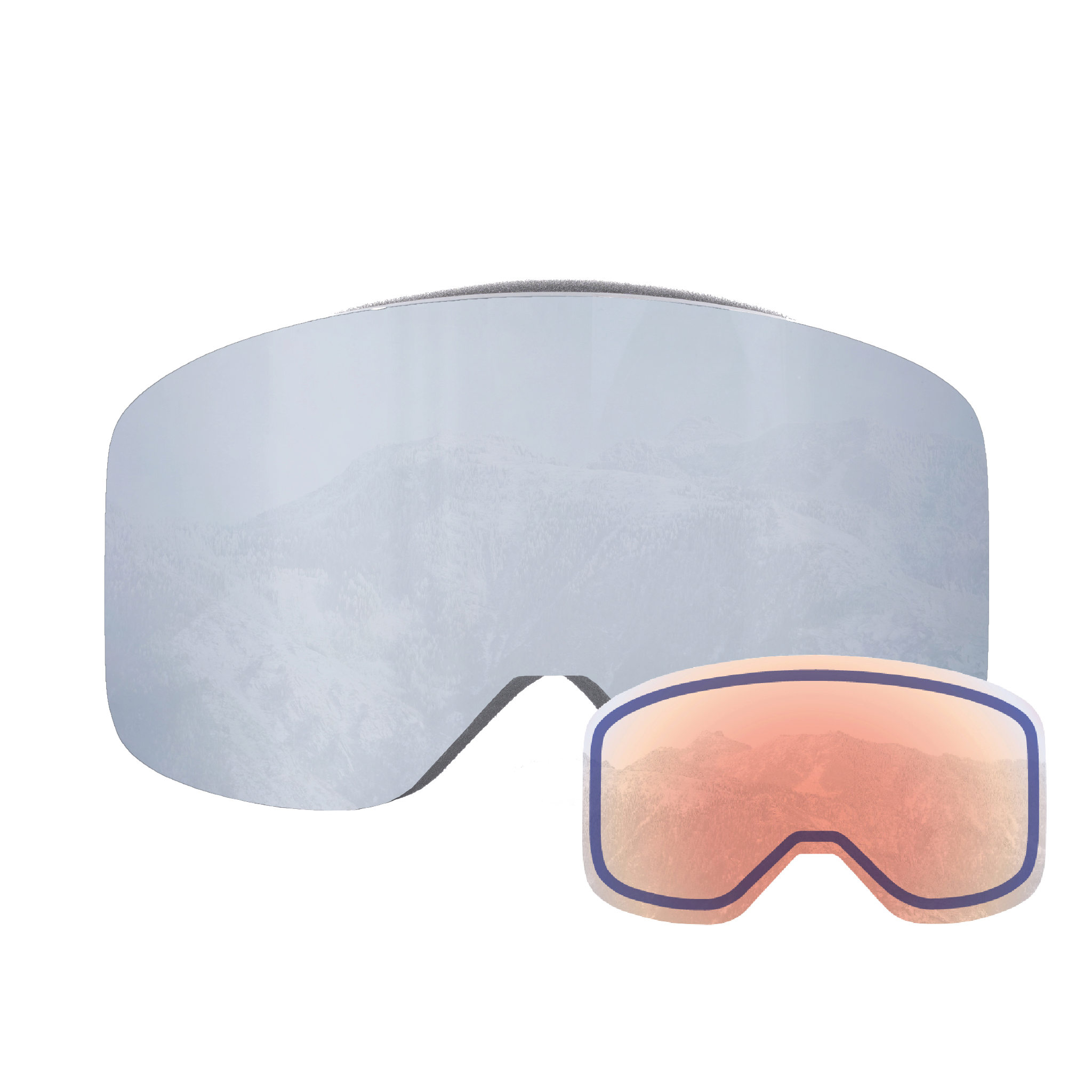 STAGE Propnetic, magnetic ski goggle features two lenses, a Chrome Mirror Smoke lens for Sunny Days, and our best-selling goggle lens: the Detector, for Cloudy / stormy ski days.