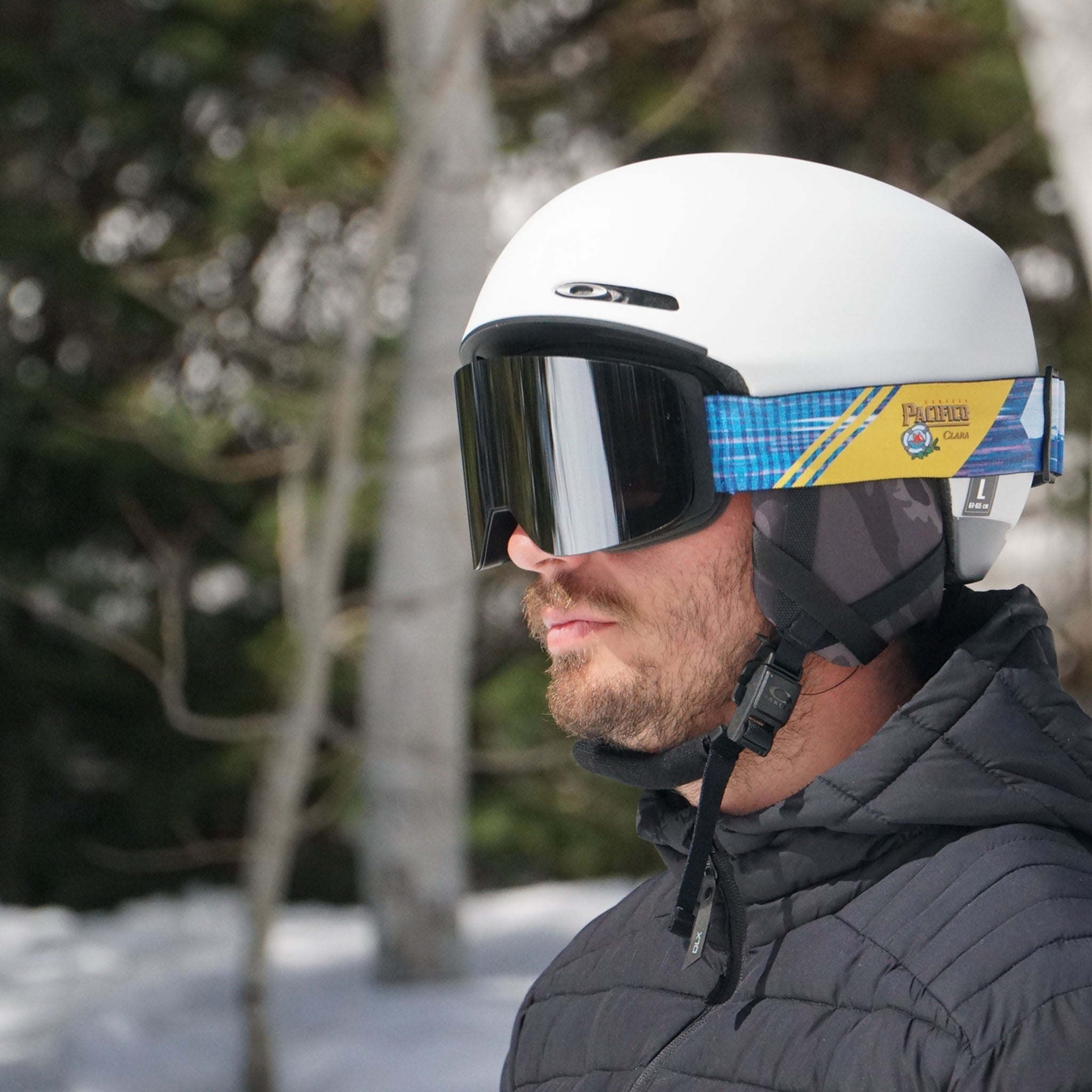 STAGE Frameless Prop Ski Goggle with Mirror Chrome Lens