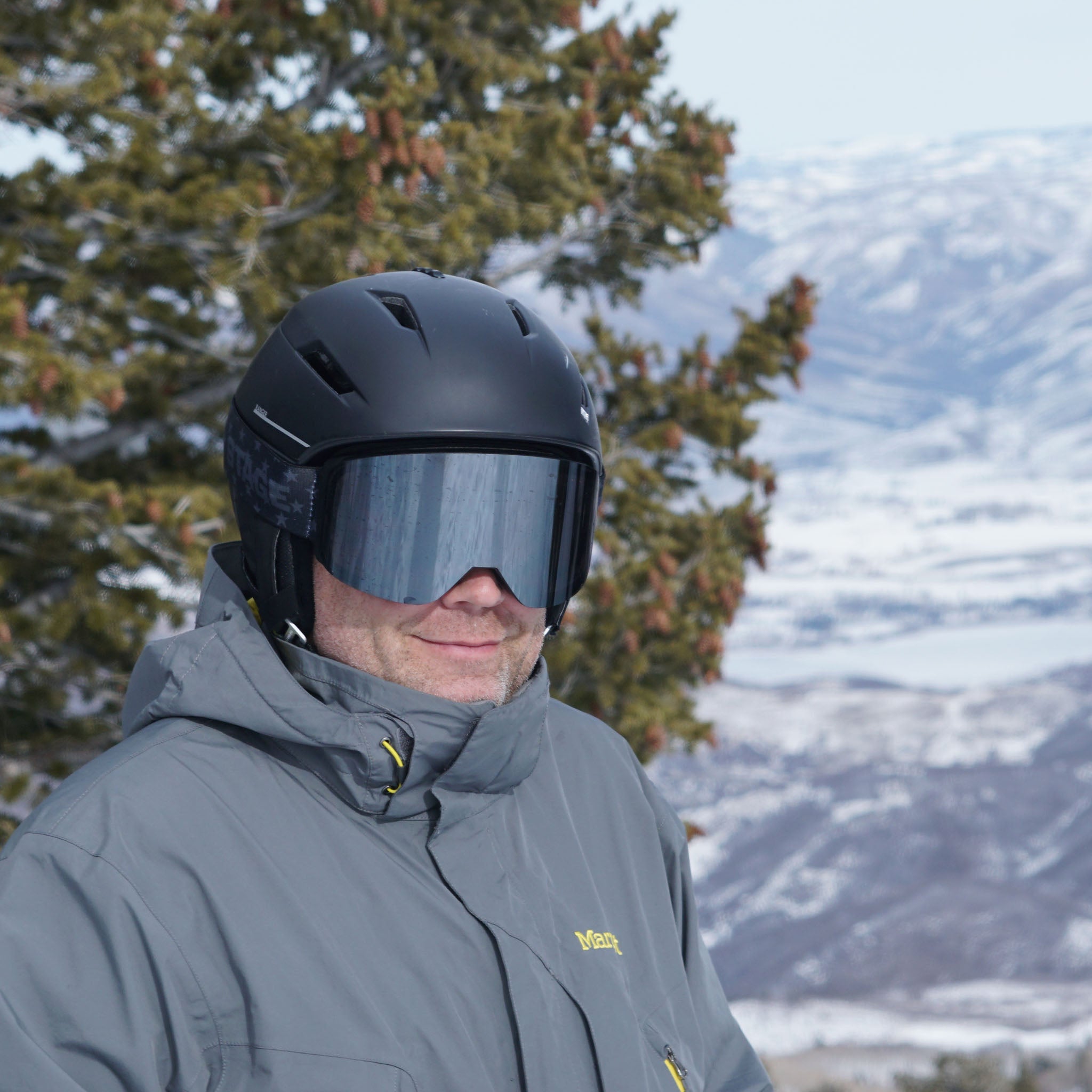 STAGE Frameless Prop Ski Goggle with Mirror Chrome Lens