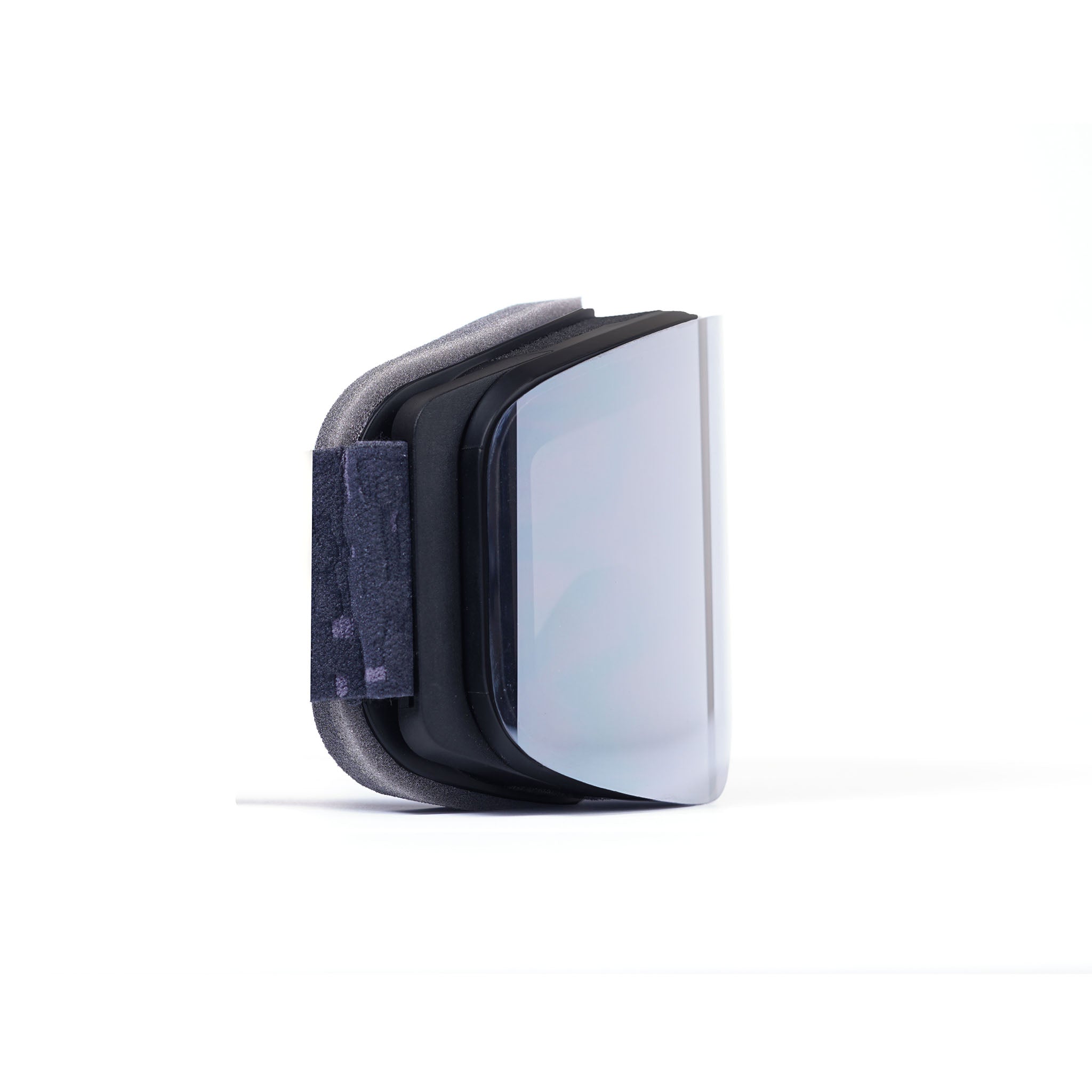 STAGE Frameless Prop Ski Goggle with Mirror Chrome Lens - Side View