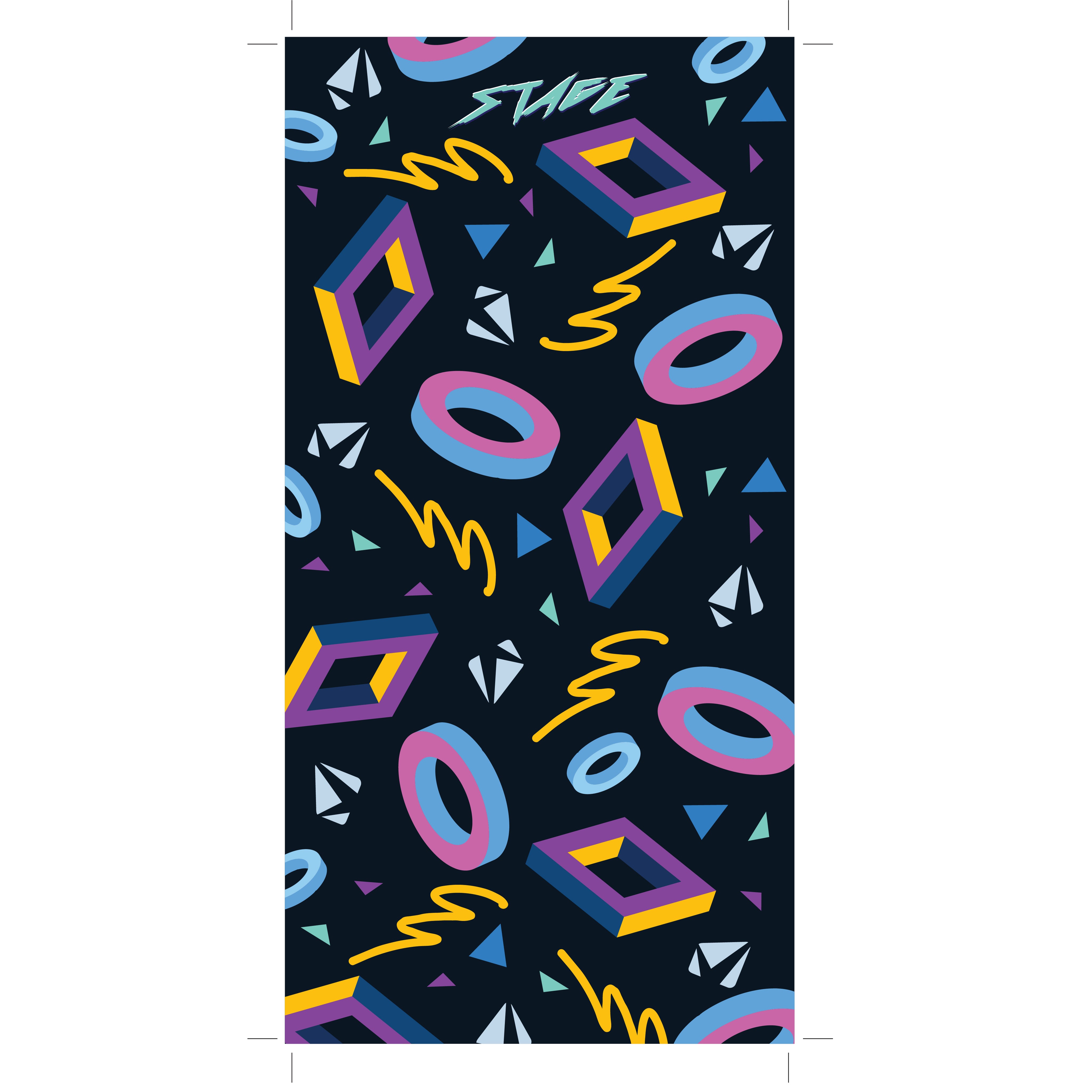 Jr. Face Tube - 80s Arcade Black - Single Layer