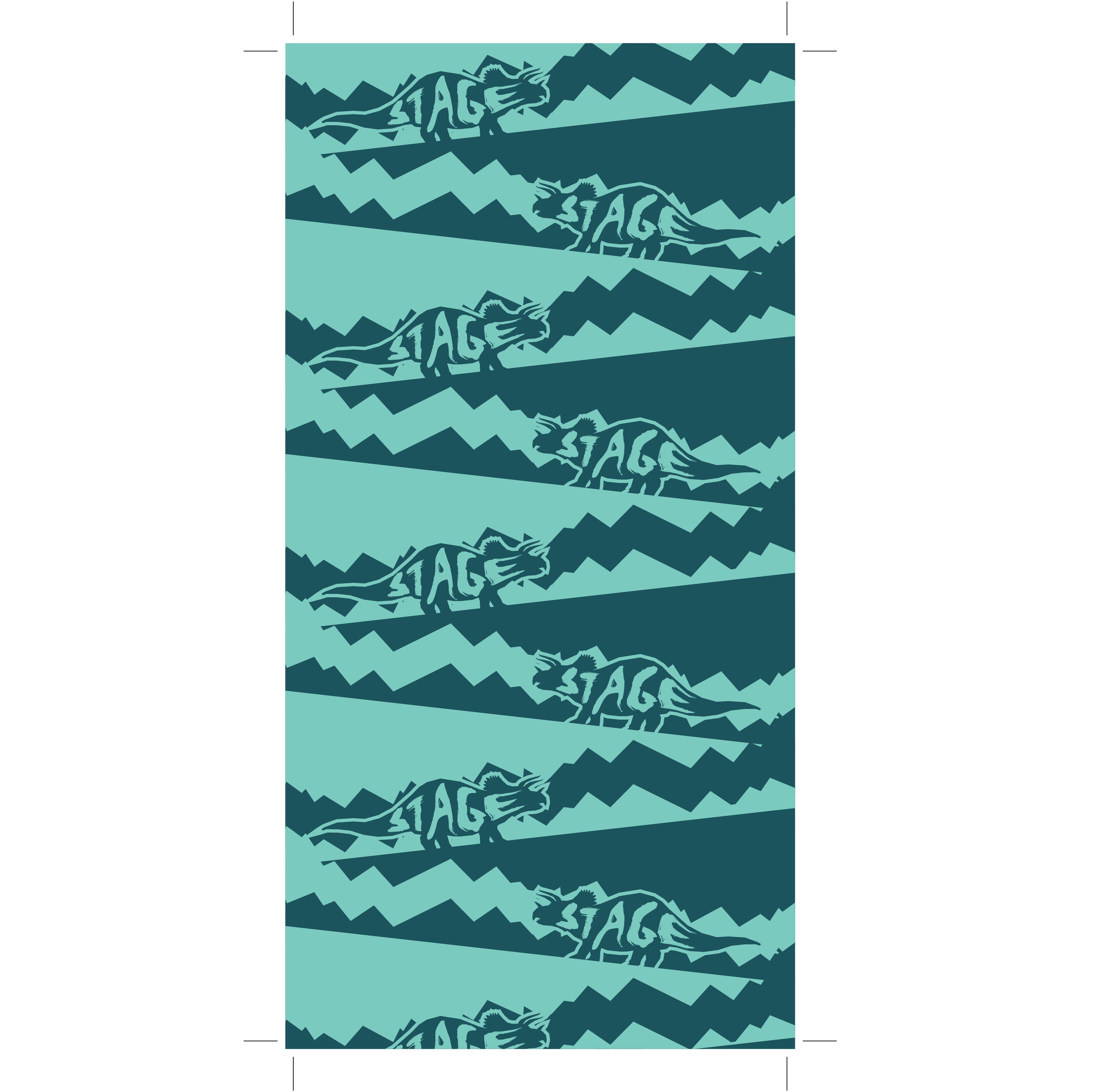 Jr. Face Tube - Dino Teal - Single Layer