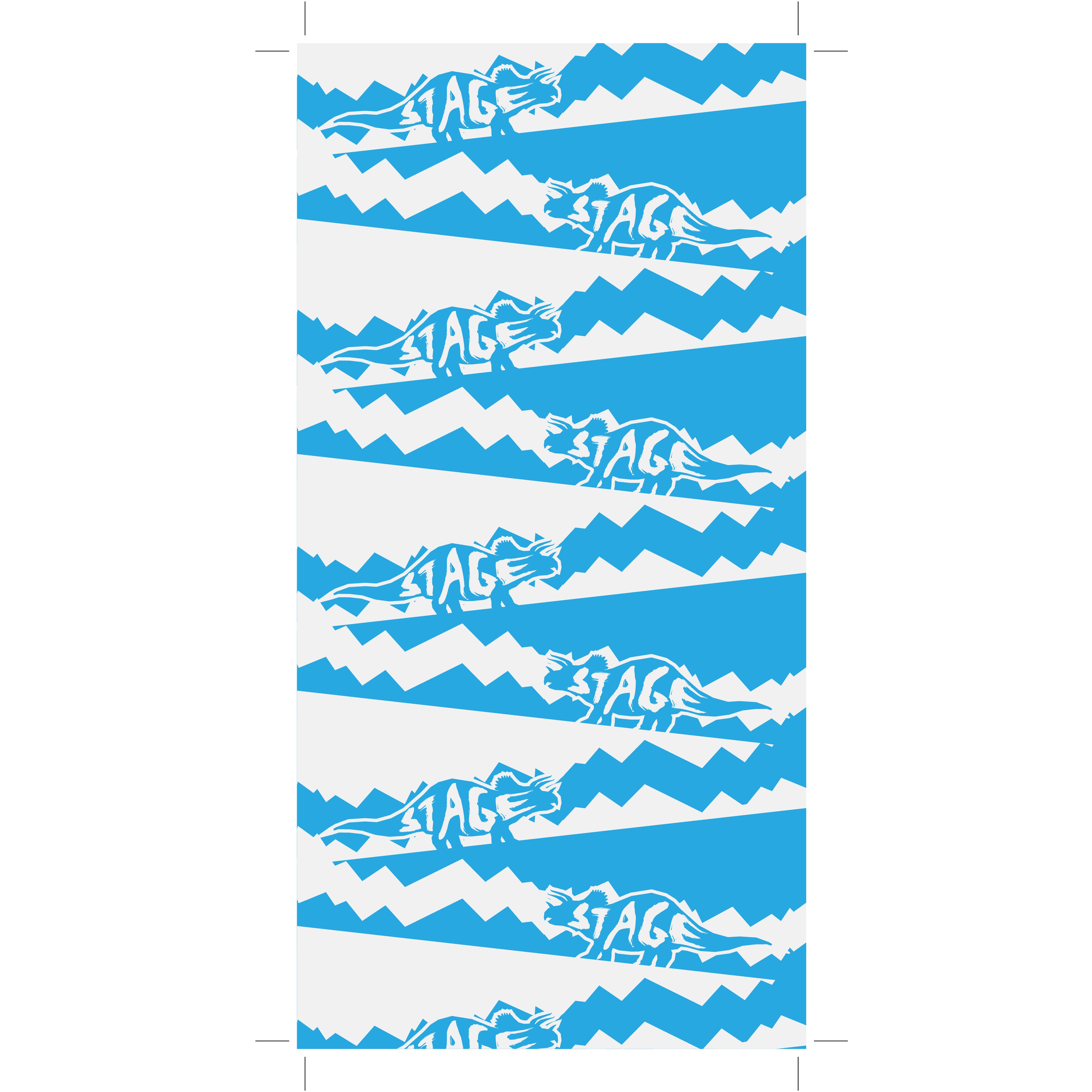 Jr. Face Tube - Dino White - Single Layer