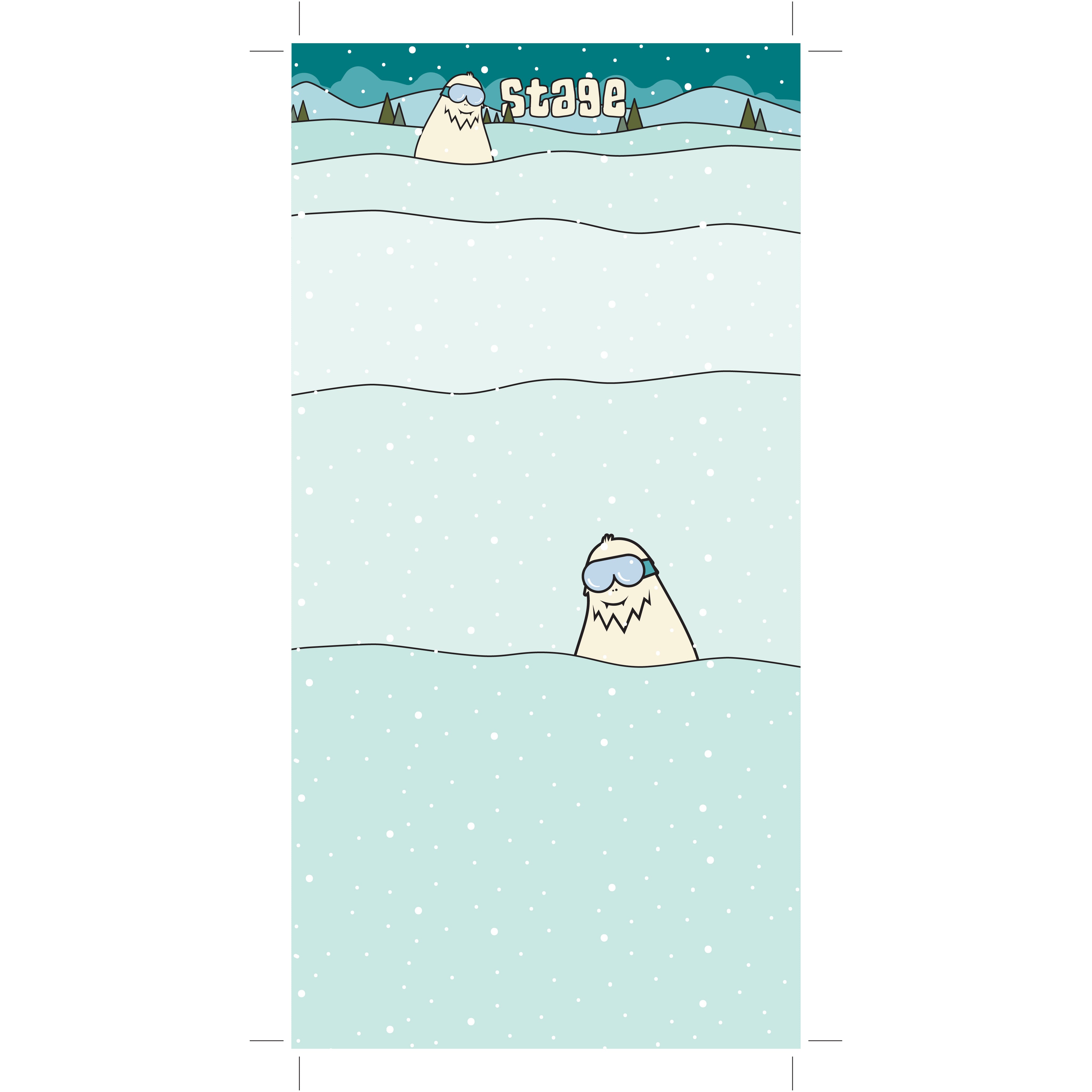 Jr. Face Tube - Powder Yeti Blue - Single Layer