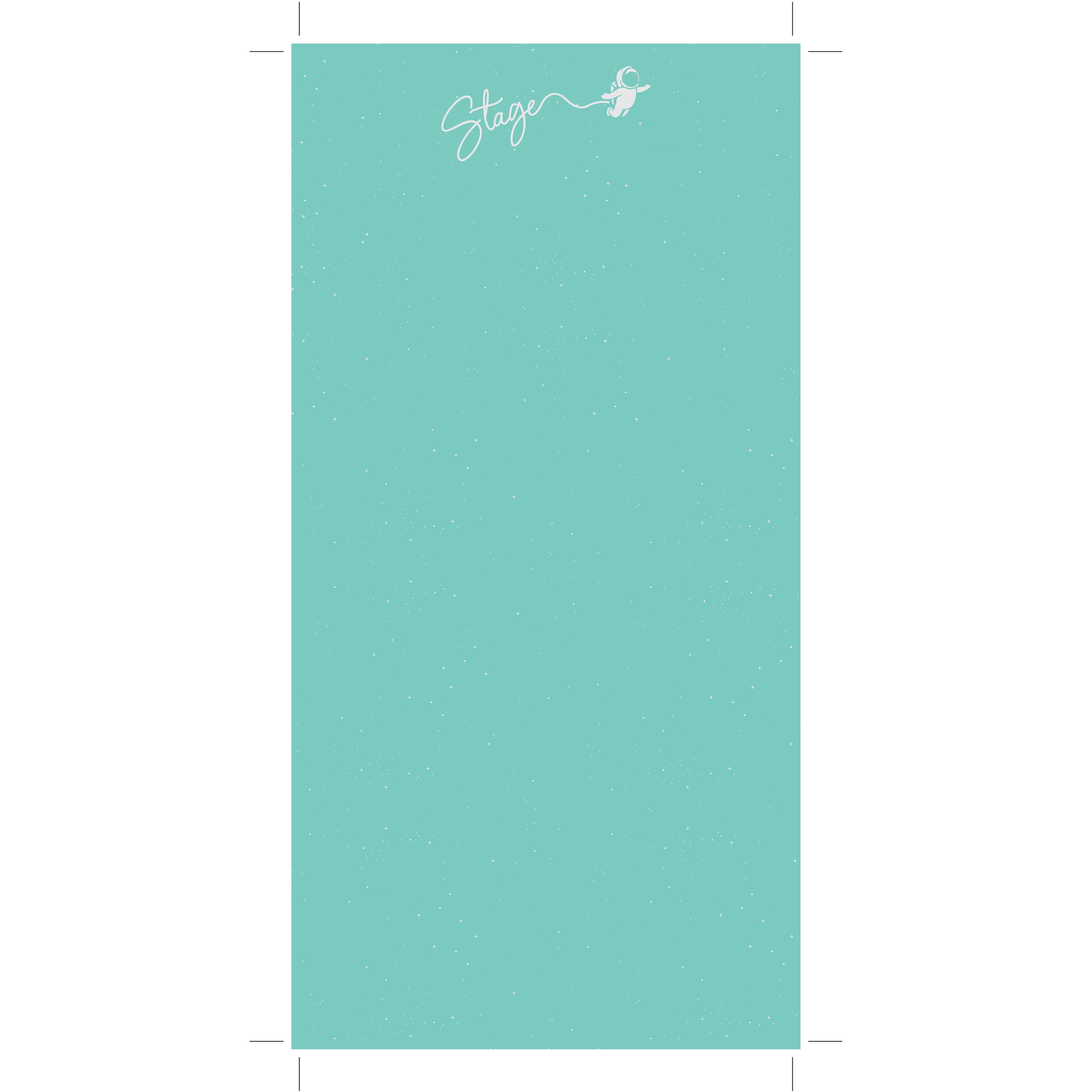 Jr. Face Tube - Space Walker Teal - Single Layer