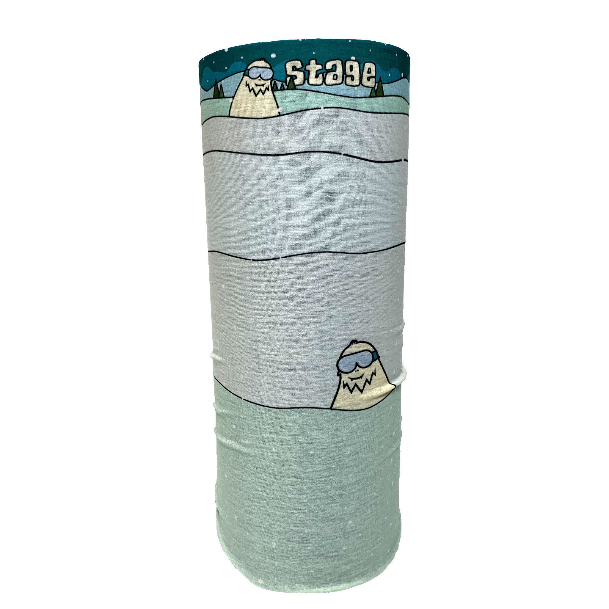 Jr. Face Tube - Powder Yeti Blue - Single Layer