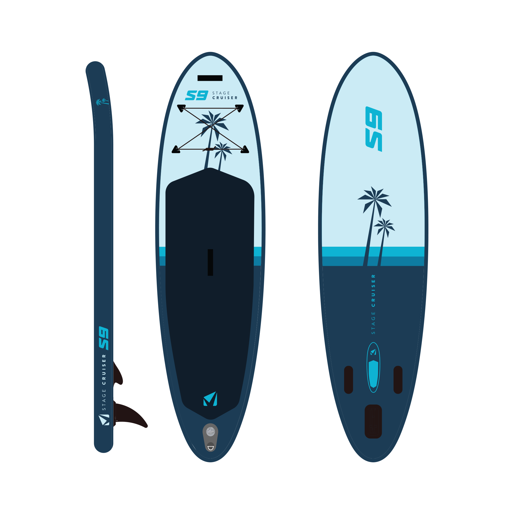 STAGE S9 Cruiser - Inflatable Stand-Up Paddleboard - (Best for 80 - 130lbs) - SUP Board Package (iSUP)