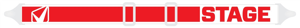 STAGE Red on White Strap - Stunt Goggle Strap