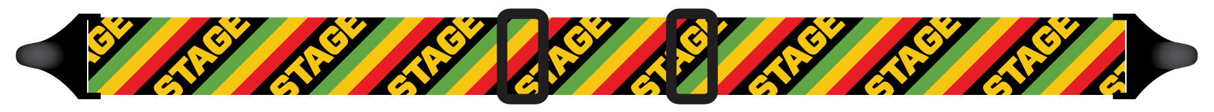 STAGE Diagonal Rasta Strap - Stunt Goggle Strap