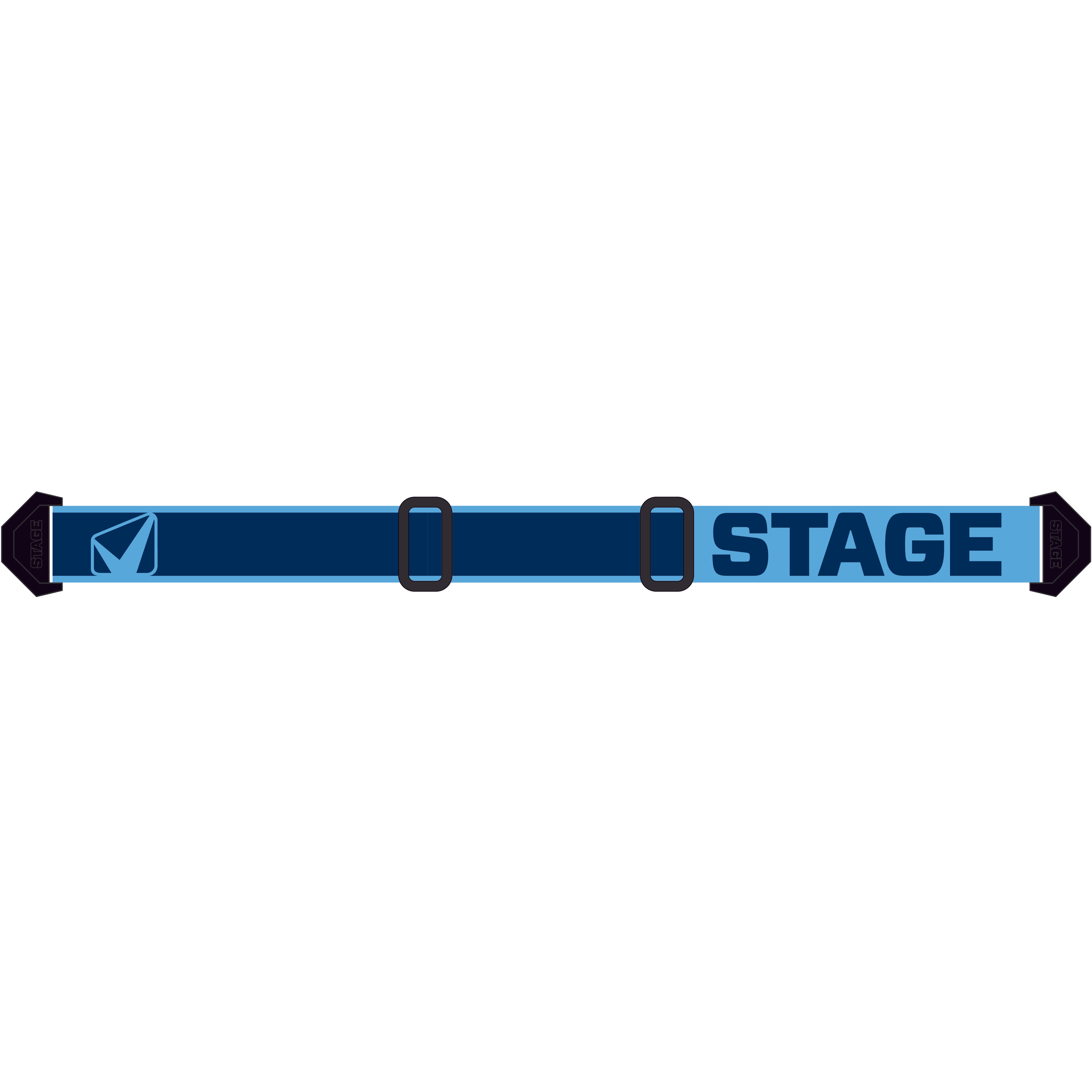 STAGE Pow Blue Strap - Stunt Goggle Strap