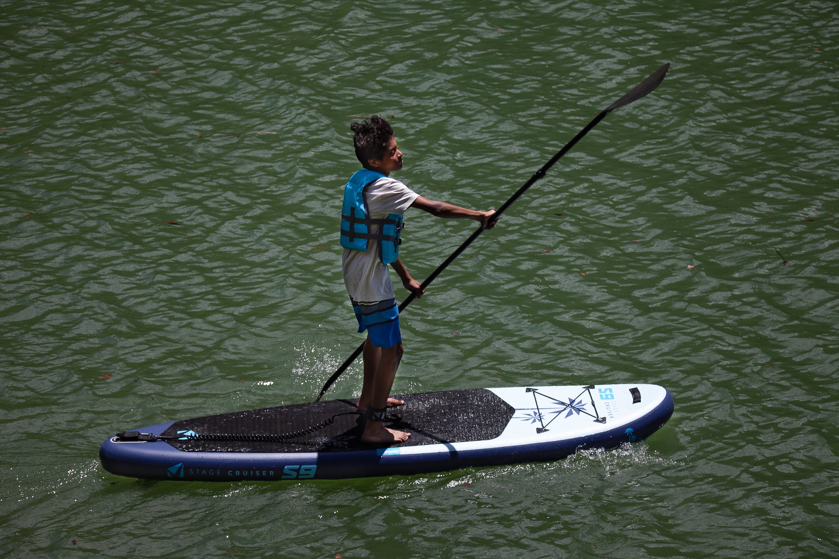 STAGE S9 Cruiser - Inflatable Stand-Up Paddleboard - (Best for 80 - 130lbs) - SUP Board Package (iSUP)