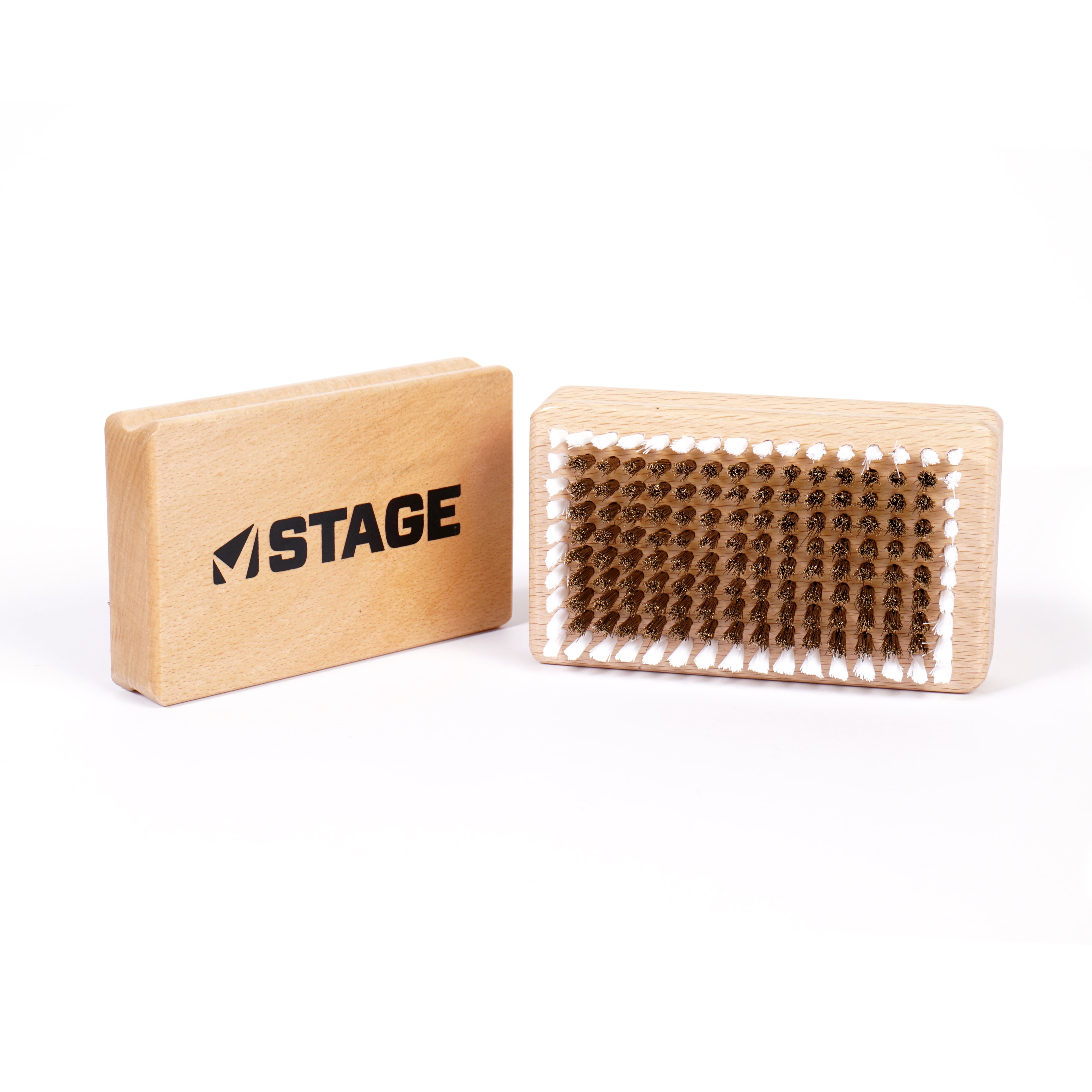 Stock image of the STAGE Brass Ski Wax Brush used for Ski & Snowboard Tuning