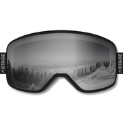 Alaska Avalanche Prop Ski Goggle - Black Frame w/ Mirror Chrome Lens - Adult Universal