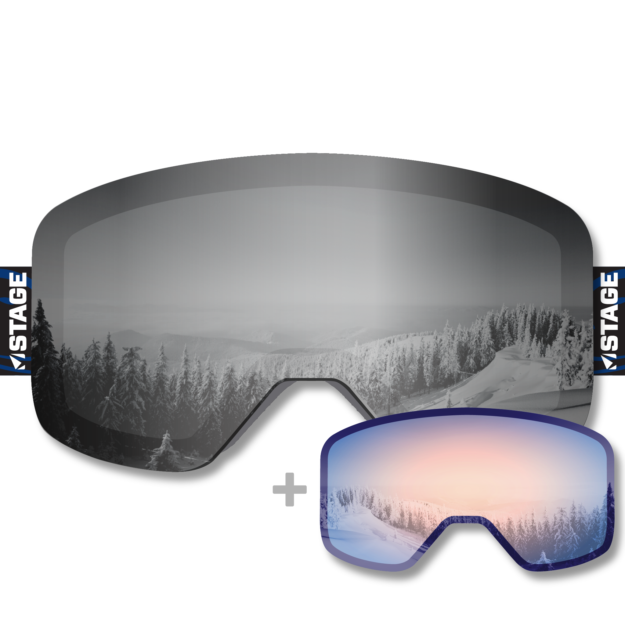 Achieve Tahoe Propnetic - Magnetic Ski Goggle + Bonus Lens