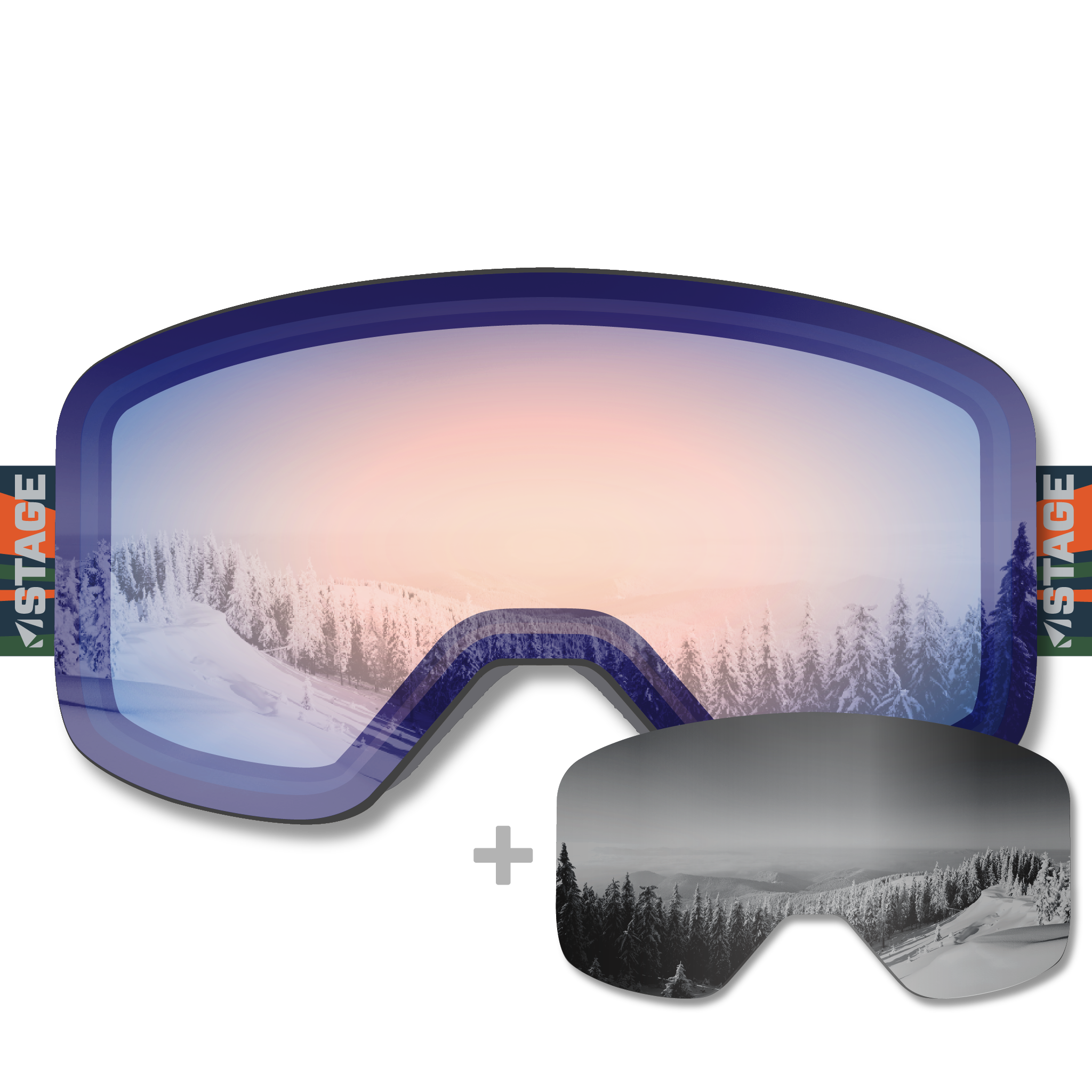 Adaptive Sports Partners Propnetic - Magnetic Ski Goggle + Bonus Lens