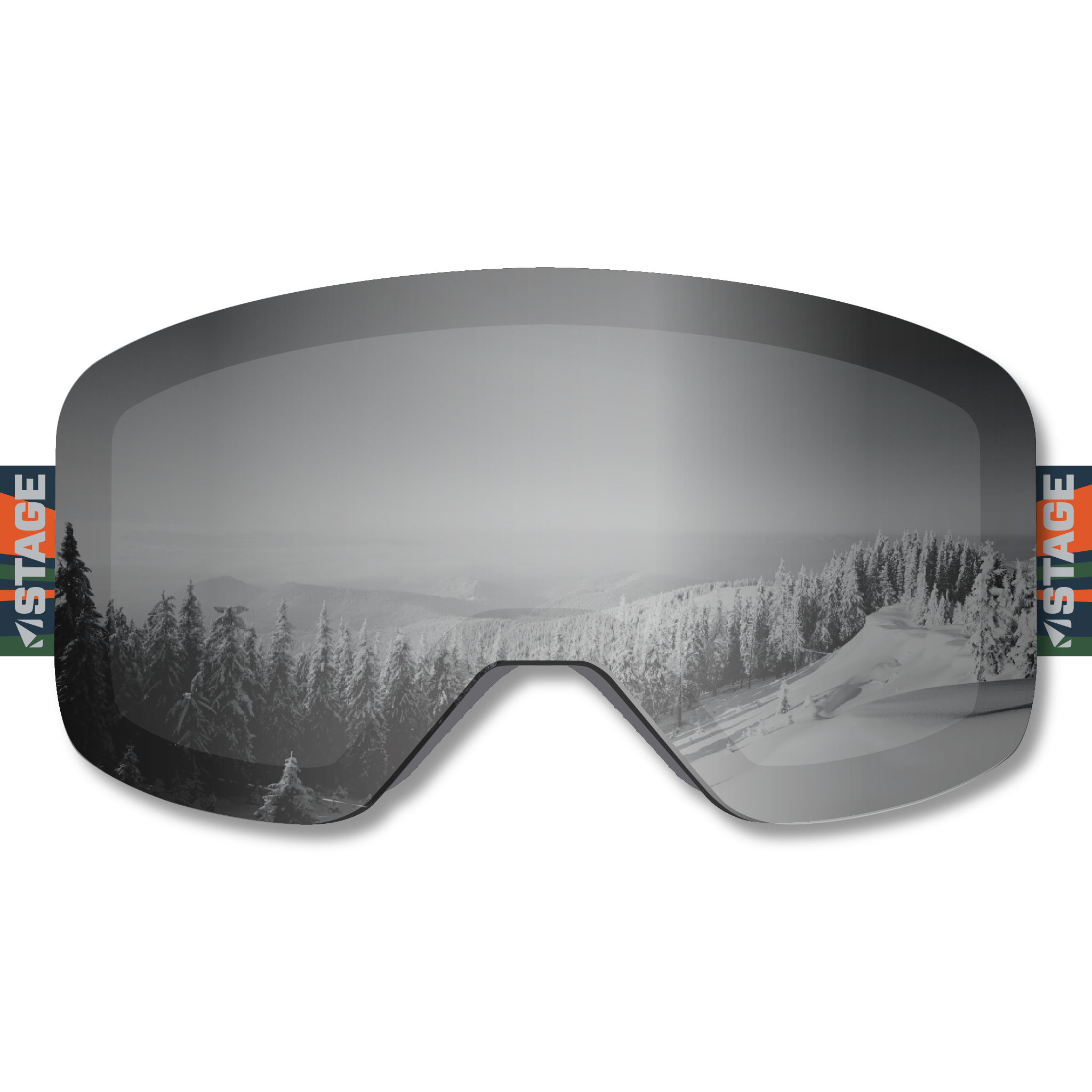 Adaptive Sports Partners Frameless Prop Ski Goggle - Mirror Chrome Smoke Lens