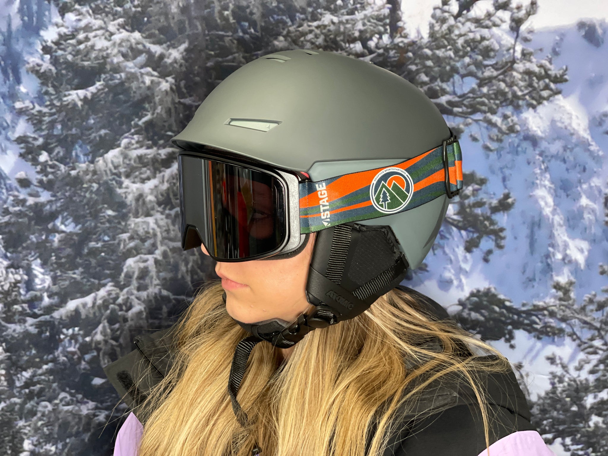 Adaptive Sports Partners Frameless Prop Ski Goggle - Mirror Chrome Smoke Lens