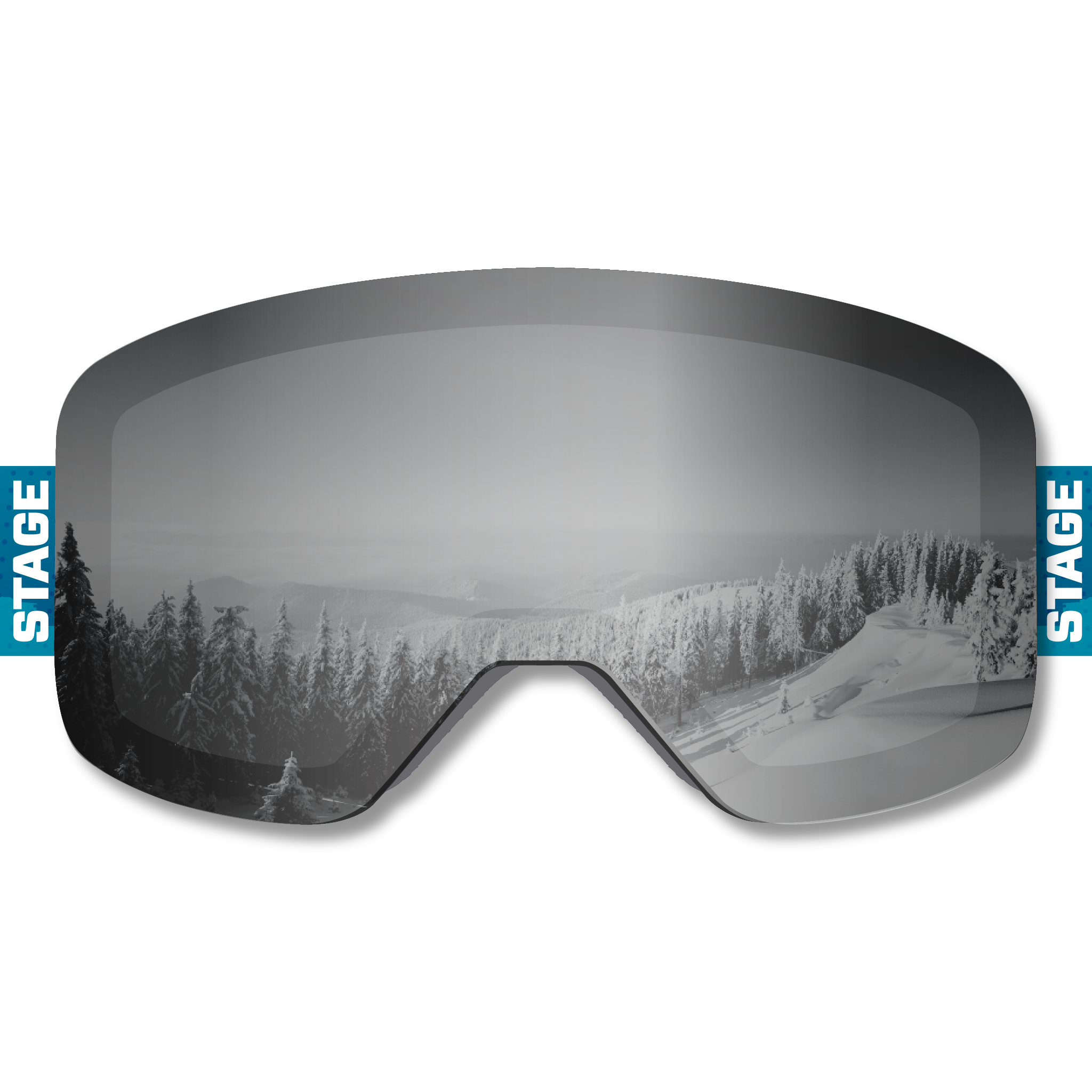 Allina Health Frameless Prop Ski Goggle - Mirror Chrome Smoke Lens
