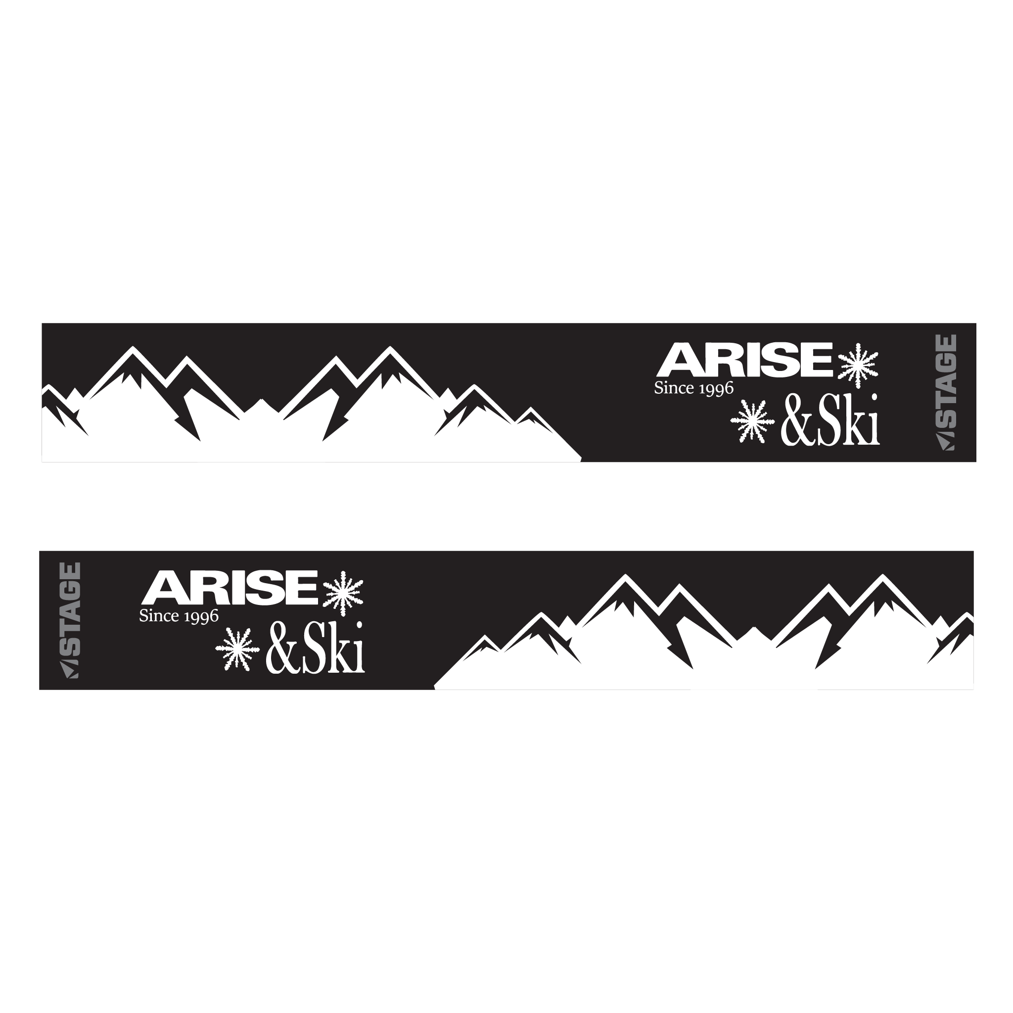 Arise & Ski Frameless Prop Ski Goggle - Mirror Chrome Smoke Lens