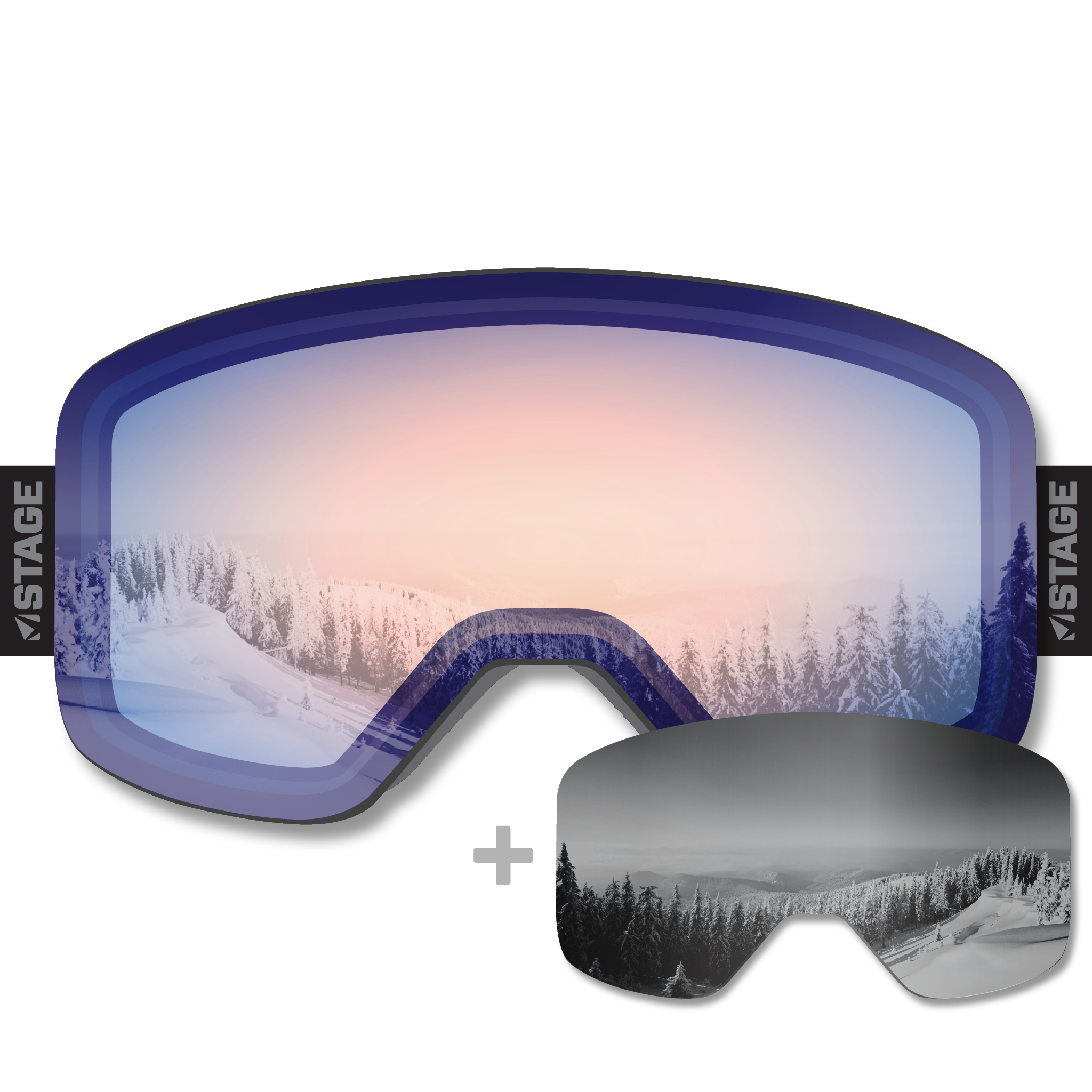 Arise & Ski Propnetic - Magnetic Ski Goggle + Bonus Lens