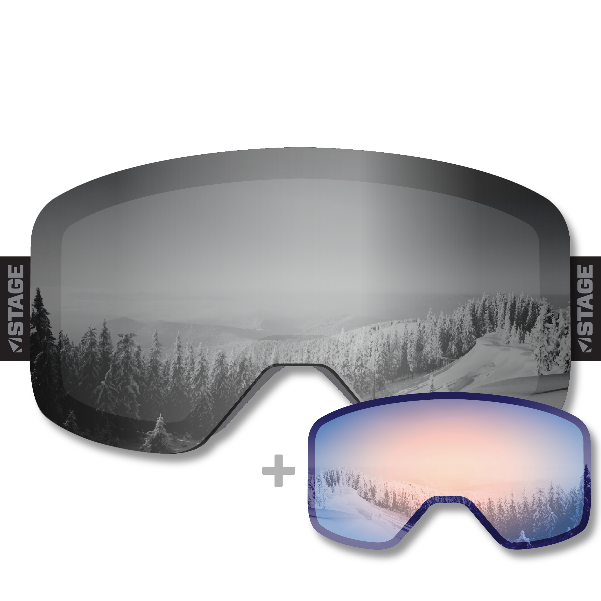 Arise & Ski Propnetic - Magnetic Ski Goggle + Bonus Lens