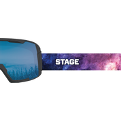 STAGE Big Punk Ski Goggle with Blue Revo lens and Purple Galaxy strap