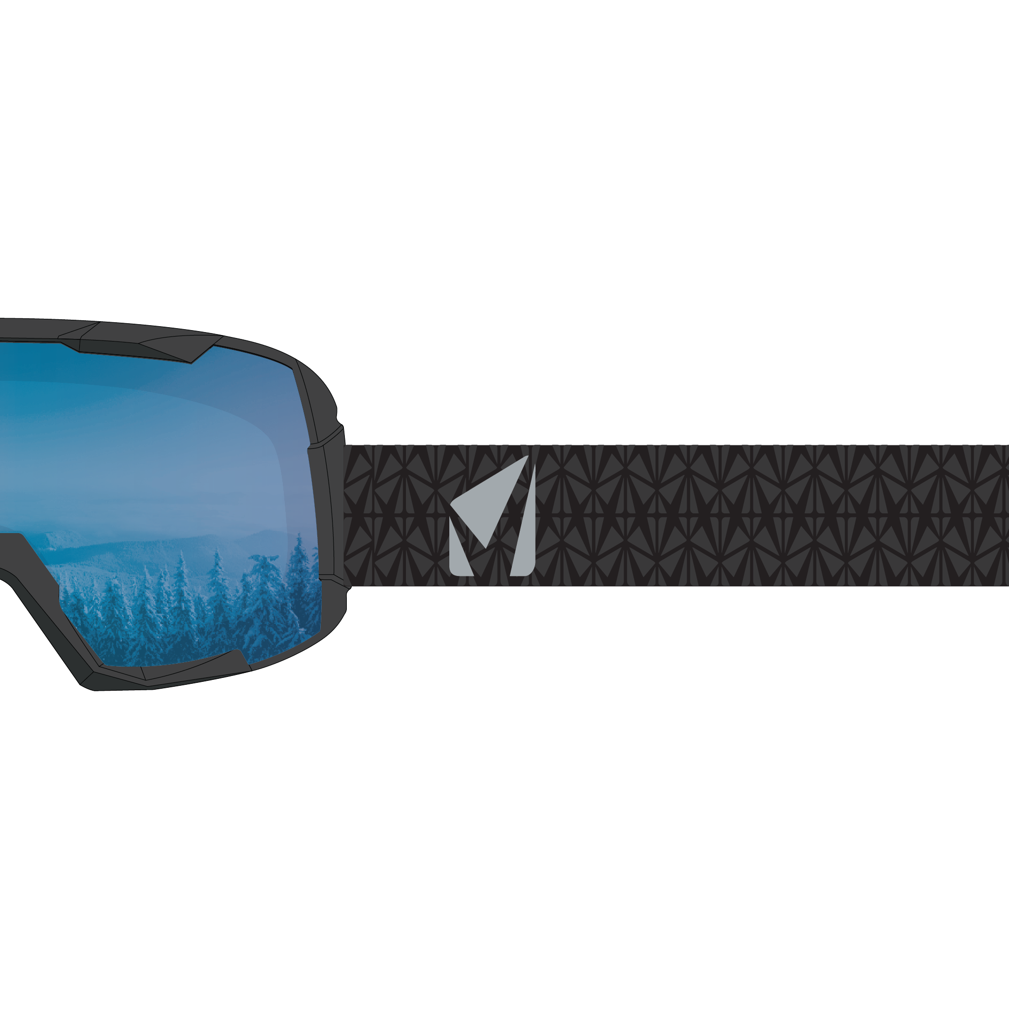 STAGE Big Punk Ski Goggle with Blue Revo lens and Plus strap