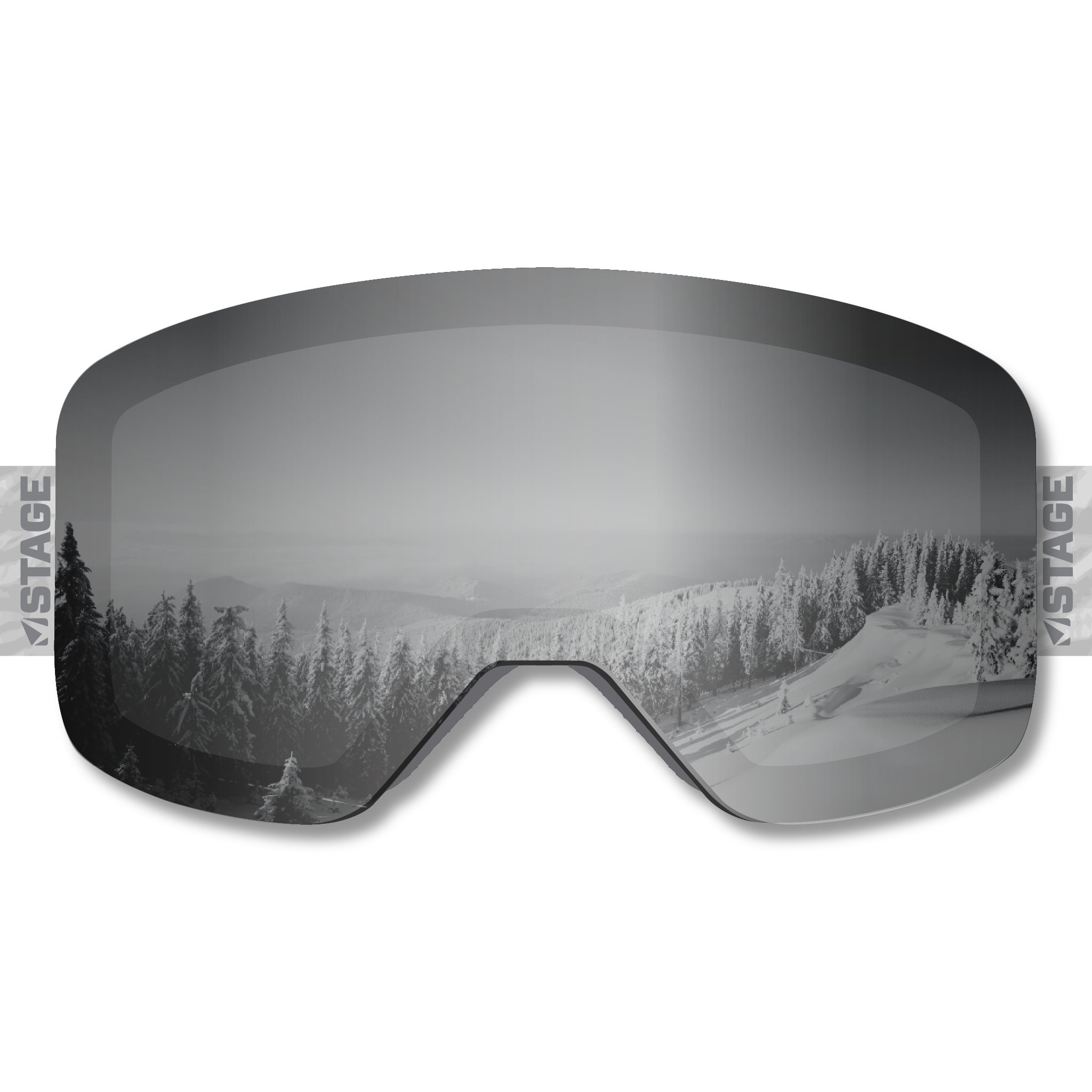 Friends of Bridgeport Avalanche Center Frameless Prop Ski Goggle - Mirror Chrome Smoke Lens