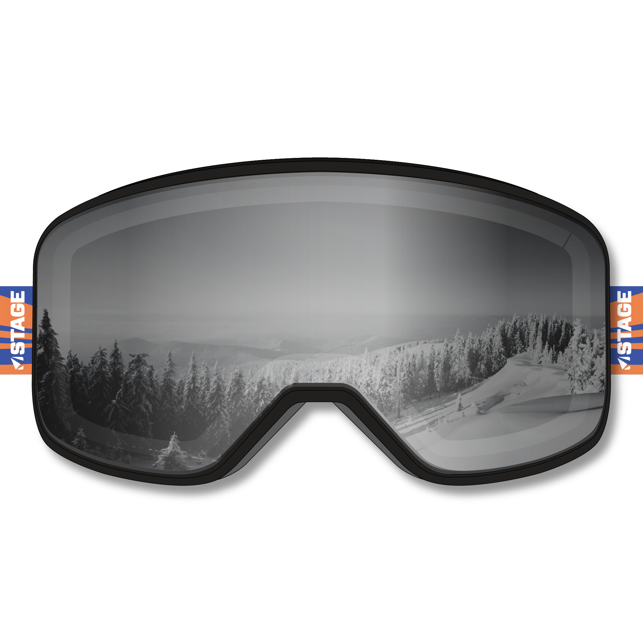 Challenged Athletes of West Virginia Prop Ski Goggle - Mirror Chrome Smoke Lens