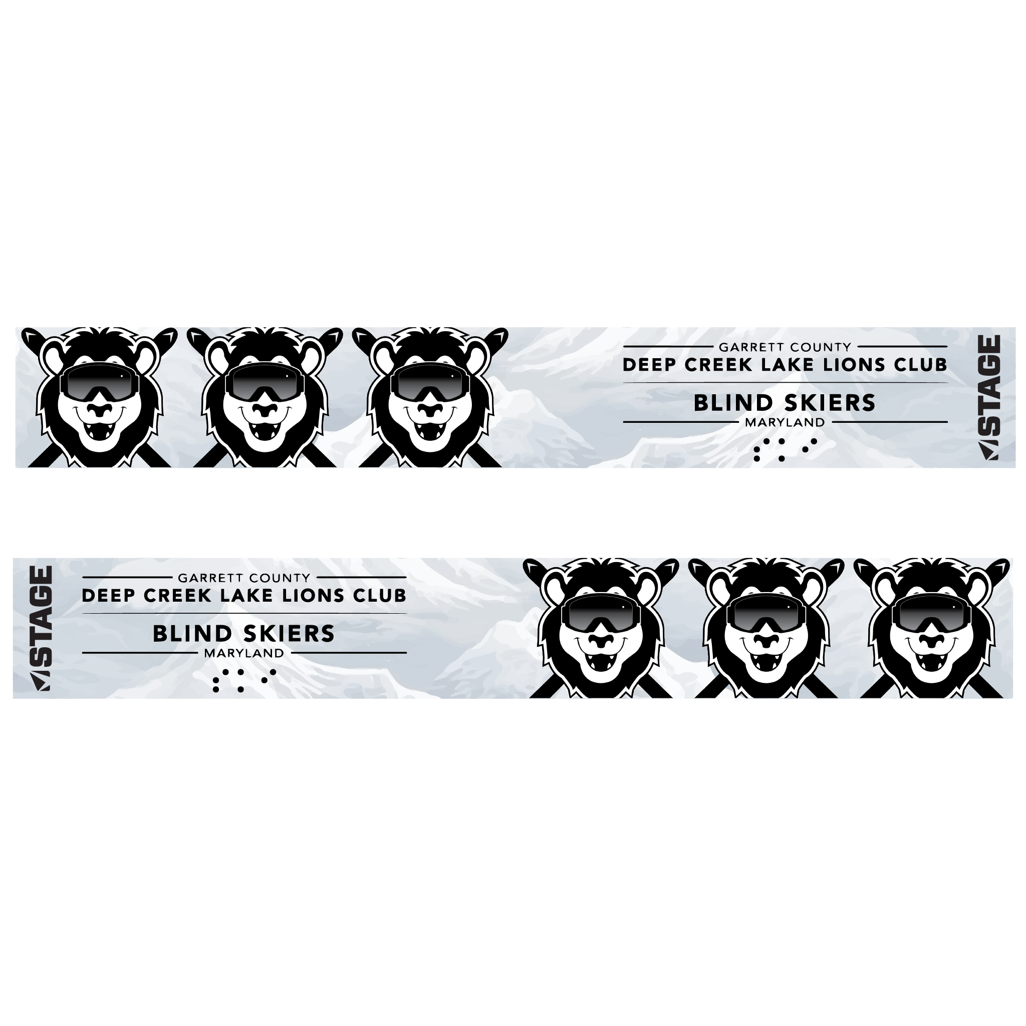 Deep Creek Lake Lions Prop Ski Goggle - Black Frame w/ Mirror Chrome Lens - Adult Universal